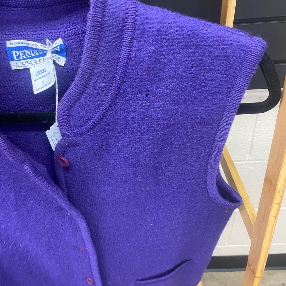 Pendleton Royal Purple Wool Vest - Picture 3 of 3